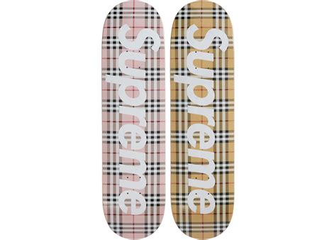 burberry skateboard supreme|Burberry skateboard deck stockx.